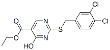 Ethyl 2-[(3,4-dichlorobenzyl)sulfanyl]-4-hydroxy-5-pyrimidinecarboxyla te Struktur