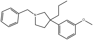 1-Benzyl-3-(m-methoxyphenyl)-3-propylpyrrolidine Struktur