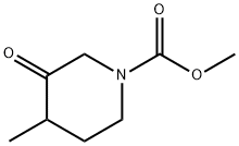 1-Piperidinecarboxylic  acid,  4-methyl-3-oxo-,  methyl  ester Struktur