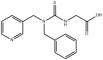 ({[benzyl(pyridin-3-ylmethyl)amino]carbonothioyl}amino)acetic acid Struktur