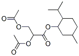 2,3-Bis(acetyloxy)propanoic acid 5-methyl-2-isopropylcyclohexyl ester Struktur