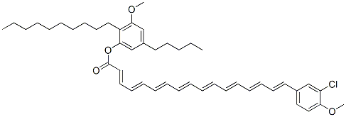 17-(3-Chloro-4-methoxyphenyl)-2,4,6,8,10,12,14,16-heptadecaoctaenoic acid 2-decyl-3-methoxy-5-pentylphenyl ester Struktur