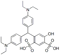 6-[4,4'-Bis(diethylamino)benzhydryl]-4-hydroxy-1,3-benzenedisulfonic acid Struktur