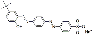 4-[[4-[[5-(1,1-Dimethylethyl)-2-hydroxyphenyl]azo]phenyl]azo]benzenesulfonic acid sodium salt Struktur