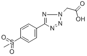 2-(CARBOXYMETHYL)-5-(4-METHYLSULFOPHENYL)-TETRAAZOLE Struktur