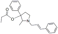 1-(3-Phenyl-2-propenyl)-2-methyl-3-phenylpyrrolidin-3-ol propionate Struktur