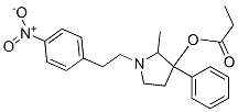 2-Methyl-1-(p-nitrophenethyl)-3-phenylpyrrolidin-3-ol propionate Struktur