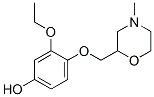 3-Ethoxy-4-[(4-methyl-2-morpholinyl)methoxy]phenol Struktur