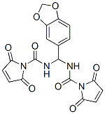 N-[benzo[1,3]dioxol-5-yl-[(2,5-dioxopyrrole-1-carbonyl)amino]methyl]-2 ,5-dioxo-pyrrole-1-carboxamide Struktur