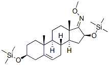 Androst-5-en-17-one, 3,16-bis[(trimethylsilyl)oxy]-, O-methyloxime, (3 beta,16beta)- Struktur