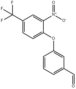 3-[2-Nitro-4-(trifluoromethyl)phenoxy]benzaldehyde Struktur