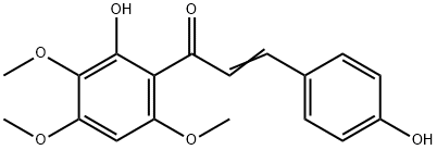 4,2'-DIHYDROXY-3,4',6'-TRIMETHOXYCHALCONE Struktur