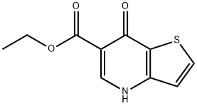 7-OXO-4,7-DIHYDRO-THIENO[3,2-B]PYRIDINE-6-CARBOXYLIC ACID ETHYL ESTER Struktur