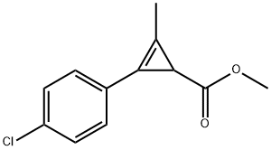 2-Cyclopropene-1-carboxylic acid, 2-methyl-3-(4-chlorophenyl)-, methyl  ester Struktur