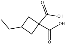 3-ETHYLCYCLOBUTANE-1,1-DICARBOXYLIC ACID Struktur