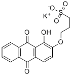 1-Propanesulfonic acid, 3-((9,10-dihydro-1-hydroxy-9,10-dioxo-2-anthra cenyl)oxy)-, potassium salt Struktur