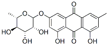 3-[(6-deoxy-L-mannopyranosyl)oxy]-1,8-dihydroxy-6-methylanthraquinone Struktur