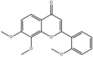 7,8-Dimethoxy-2-(2-methoxyphenyl)-4H-chromen-4-one Struktur