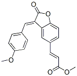 3-[2,3-Dihydro-3-[(4-methoxyphenyl)methylene]-2-oxobenzofuran-5-yl]propenoic acid methyl ester Struktur