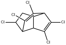 2,5,6,7,8-Pentachloro-1,2,3,3a,4,6a-hexahydro-1,4-ethenopentalene Struktur