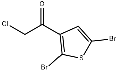 2-CHLORO-1-(2,5-DIBROMOTHIEN-3-YL)ETHANONE Struktur