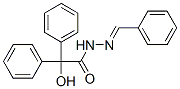 N-(benzylideneamino)-2-hydroxy-2,2-diphenyl-acetamide Struktur