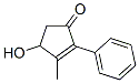 3-Methyl-4-hydroxy-2-phenyl-2-cyclopentene-1-one Struktur