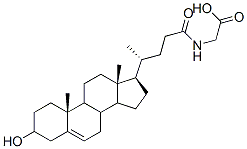 3-hydroxy-5-cholenoylglycine Struktur