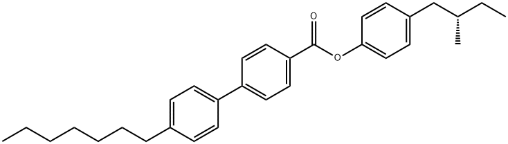 (S)-4-(2-methylbutyl)phenyl 4'-heptyl[1,1'-biphenyl]-4-carboxylate Struktur