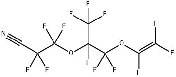 3-[1-[difluoro[(trifluorovinyl)oxy]methyl]-1,2,2,2-tetrafluoroethoxy]-2,2,3,3-tetrafluoropropiononitrile Struktur