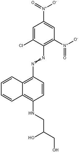 3-[[4-[(2-chloro-4,6-dinitrophenyl)azo]naphthyl]amino]propane-1,2-diol Struktur