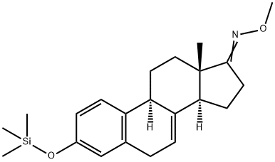 3-(Trimethylsiloxy)-1,3,5(10),7-estratetren-17-one O-methyl oxime Struktur