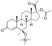 (6R)-17-(Acetyloxy)-6-methyl-6-(trimethylsiloxy)pregn-4-ene-3,20-dione Struktur