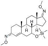 7-[(Trimethylsilyl)oxy]androst-4-ene-3,17-dione bis(O-methyloxime) Struktur