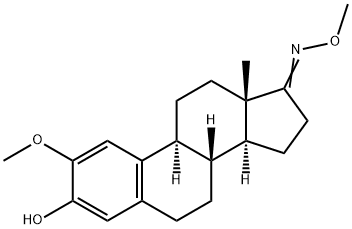 3-Hydroxy-2-methoxy-1,3,5(10)-estratrien-17-one O-methyl oxime Struktur