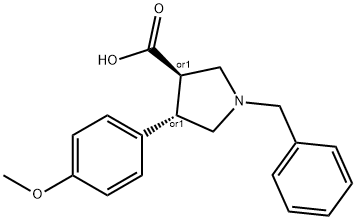 1-BENZYL-4-(4-METHOXY-PHENYL)-PYRROLIDINE-3-CARBOXYLIC ACID HYDROCHLORIDE Struktur