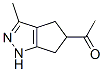 Ethanone, 1-(1,4,5,6-tetrahydro-3-methyl-5-cyclopentapyrazolyl)- (9CI) Struktur