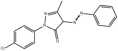 2-(4-Chlorophenyl)-2,4-dihydro-5-methyl-4-(phenylazo)-3H-pyrazol-3-one Struktur