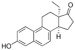 Gona-1,3,5,7,9-pentaen-17-one, 13-ethyl-3-hydroxy-, (13alpha)- Struktur