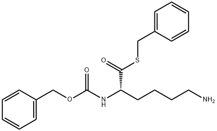 benzyl N-[(1S)-5-amino-1-benzylsulfanylcarbonyl-pentyl]carbamate Struktur