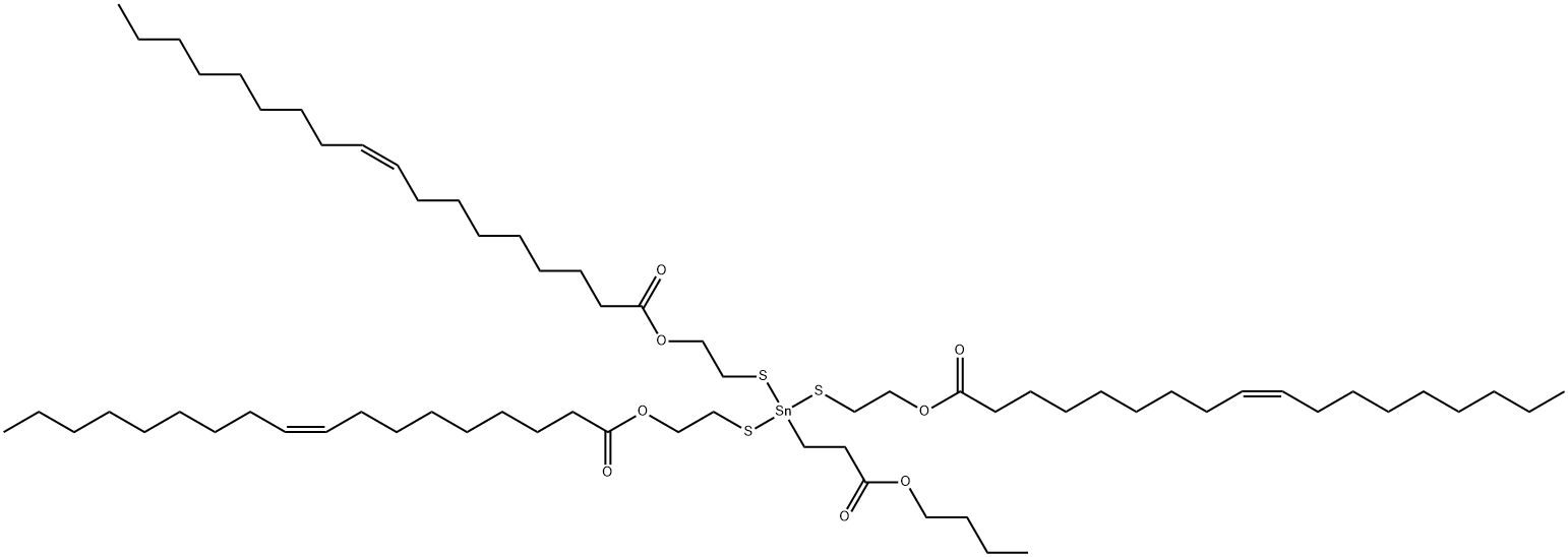 [(3-butoxy-3-oxopropyl)stannylidyne]tris(thioethylene) trioleate Struktur