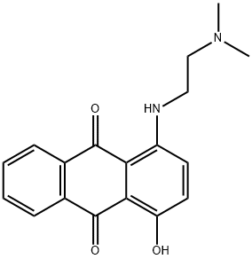 4-(2-dimethylaminoethylamino)-1-hydroxy-anthracene-9,10-dione Struktur