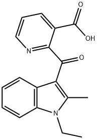 2-[(1-Ethyl-2-methyl-1H-indol-3-yl)carbonyl]-3-pyridinecarboxylic acid Struktur