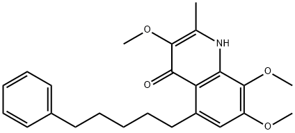 3,7,8-Trimethoxy-2-methyl-5-(5-phenylpentyl)quinolin-4(1H)-one Struktur