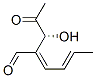 (2E,4E)-2-[(R)-1-Hydroxy-2-oxopropyl]-2,4-hexadienal Struktur