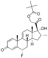 6alpha-fluoro-17,21-dihydroxy-16alpha-methylpregna-1,4,9(11)-triene-3,20-dione 21-pivalate Struktur