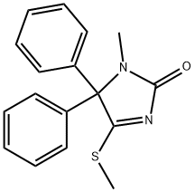 1-Methyl-4-(methylsulfanyl)-5,5-diphenyl-1,5-dihydro-2H-imidazol-2-one Struktur