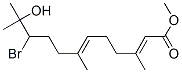 10-Bromo-11-hydroxy-3,7,11-trimethyl-2,6-dodecadienoic acid methyl ester Struktur