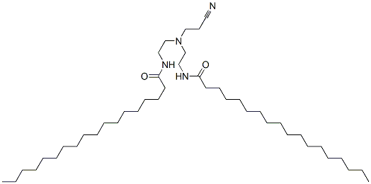 N,N'-[[(2-cyanoethyl)imino]diethane-1,2-diyl]distearamide  Struktur