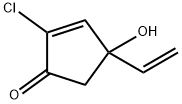 2-Cyclopenten-1-one,  2-chloro-4-ethenyl-4-hydroxy- Struktur